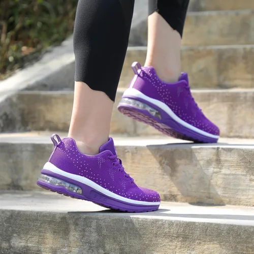 Vista 7 de STQ - Tenis para correr transpirables con cámara de aire para mujer