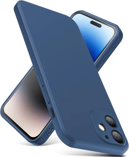 Vista 13 de Funda para iPhone 12 Mini, funda delgada de silicona líquida, a prueba de golpes, funda delgada para iPhone 12 Mini, funda protectora de cámara