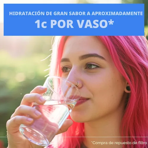 Vista 5 de Jarra de filtro de agua Brita grande para agua del grifo y potable con indicador de cambio SmartLight, incluye 1 filtro estándar, libre de BPA, dura