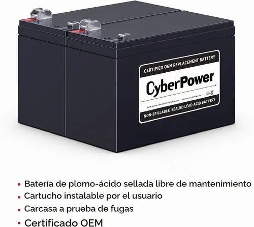 Vista 3 de CyberPower RB1290X2 UPS Replacement Battery Cartridge