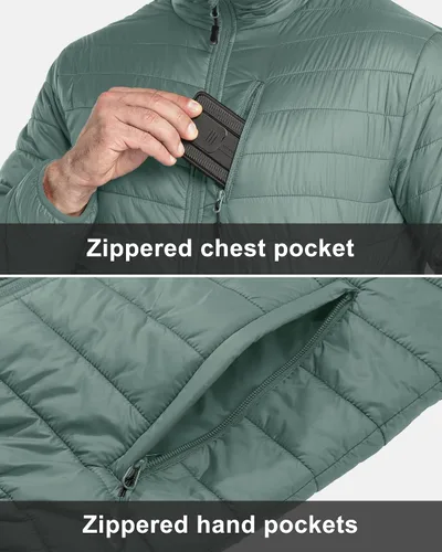 Vista 5 de 33,000ft Chaqueta acolchada ligera y plegable para hombre