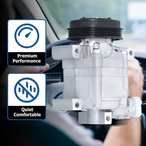 Vista 6 de WFLNHB Compresor de CA con embrague 4 ranuras de repuesto para Subaru Impreza 2.5L 2007-2014 Reemplazo para Subaru Forester 2.5L 2007-2013 CO 11227C