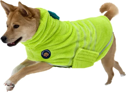 Vista 9 de DERPYCHAPPY Bata de Toalla Premium para Perros y Albornoz para Perros para Secar Perros Hecho en Corea Toalla de Baño de Microfibra Súper
