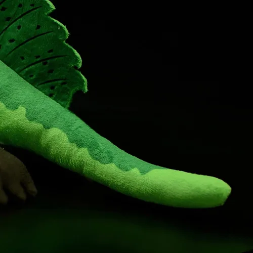 Vista 5 de lilizzhoumax Spinosaurus - Juguetes de peluche realistas de espinosaurio verde, animales de peluche suaves, juguetes realistas de 17.71 pulgadas