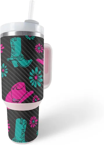 Vista 31 de MightySkins - Funda de fibra de carbono compatible con el vaso Stanley The Quencher H2.0 FlowState de 40 onzas, vida útil, acabado de fibra