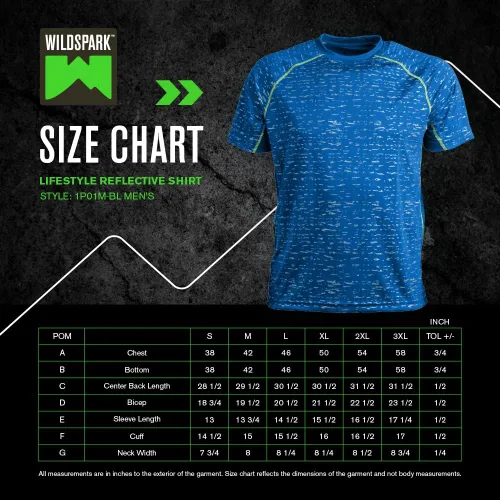 Vista 5 de WILDSPARK Camiseta reflectante de rendimiento para hombre, camiseta de alta visibilidad para hombre, manga corta, protección solar UPF 50+