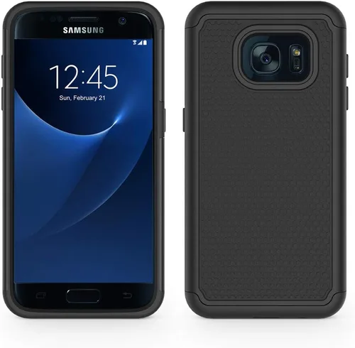 Vista 3 de Funda para Galaxy S7, a prueba de golpes, funda protectora para Samsung Galaxy S7 (5.1 pulgadas, 2016) [negro]