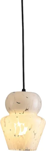 Vista 16 de Lámpara colgante industrial con pantalla de cristal, color negro mate, iluminación colgante ajustable estilo retro industrial, luz colgante, lámpara