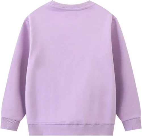 Vista 2 de HILEELANG Sudaderas de algodón para niña, estilo casual, cuello redondo, manga larga, suéter