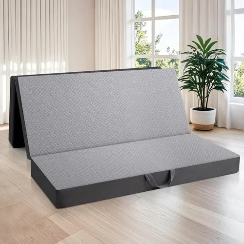 Vista 8 de Colchón plegable triple – Colchón plegable para viajes, caravana, campamento, viajes por carretera, habitación de invitados, yoga, colchón de espuma