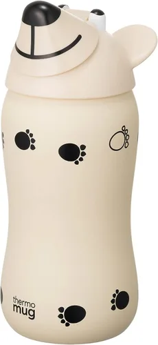 Vista 7 de THERMO MUG AB20-38 ANIMAL BOTTLE BEAR - Botella deportiva, botella de animales, 12.8 fl oz (12.8 fl oz), marfil