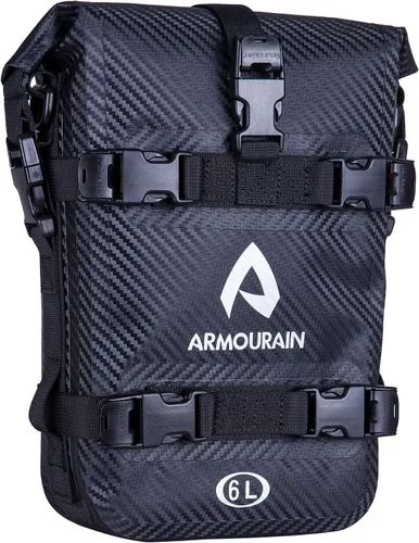 Vista 17 de Bolsa Impermeable para Parachoques de Motocicleta 6L Bolsa de Barra Antichoque de Motor con Correa para el Hombro Bolsa de Marco Lateral