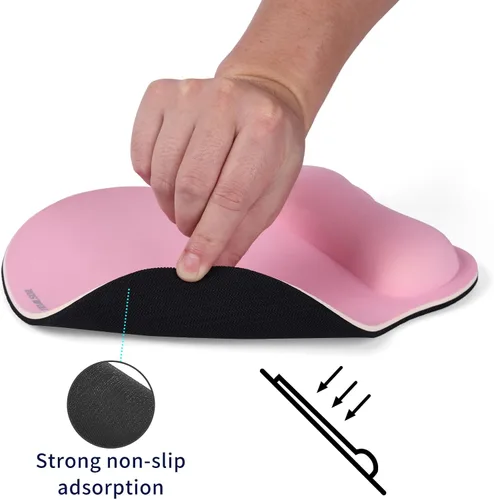 Vista 5 de TIDALSOIL Alfombrilla de mouse ergonómica con soporte de muñeca con base de poliuretano antideslizante, alfombrilla de mouse de espuma viscoelástica