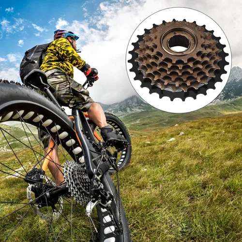 Vista 5 de Fydun Tornillo de 6-8 velocidades, piñón de casete de rueda libre 7 velocidades accesorio de repuesto para bicicleta de montaña