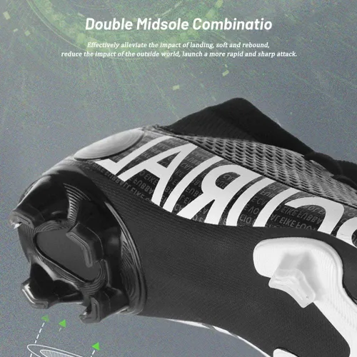 Vista 4 de Maylrvjv Men's High-Top Soccer Shoes Big Kids Football Boots Breathable Lightweight Outdoor Indoor Professional Training Sneakers