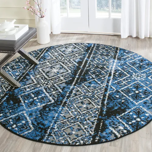 Vista 36 de SAFAVIEH Alfombra de área 8x10 - Colección Adirondack - Grande - Negro y plateado, diseño marroquí bohemio, no suelta pelusa y fácil de limpiar
