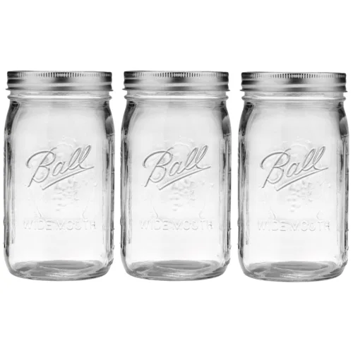 Vista 30 de Ball Mason, Frascos de mermelada con tapas y bandas, Set de 12 unidades de 4 oz, 4 onza, Transparente