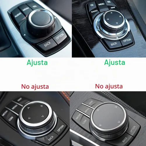 Vista 2 de MICROCK Accesorios Brillantes para BMW 1 2 3 5 7 Series X1 X3 X5 X6 Media iDrive Cubierta de Perilla del Botón Interruptor de Control Botón
