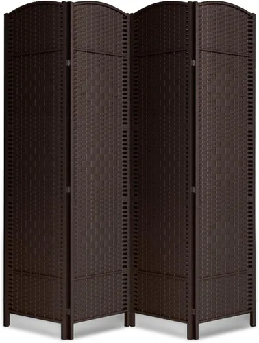 Vista 23 de Divisor de habitación de 4 paneles, pantalla de privacidad plegable de 6 pies, divisor de pared de panel plegable extra ancho con divisor de pared