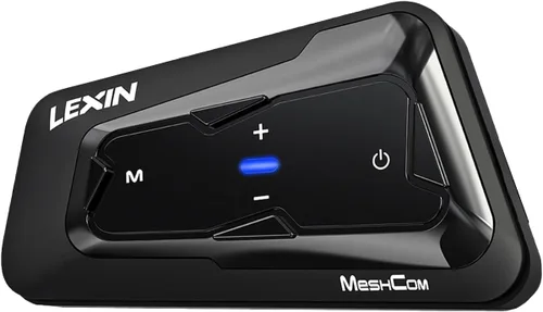 Vista 10 de LEXIN MeshCom - Auriculares Bluetooth para motocicleta, intercomunicador de malla para 24 pasajeros, paquete de 2 Helmet Communication System with