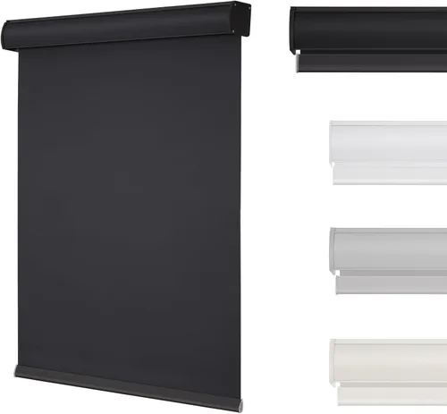 Vista 8 de Changshade Persianas enrollables inalámbricas de tamaño personalizado, 100 % opacas, con aislamiento térmico, protección UV, con sistema de resorte