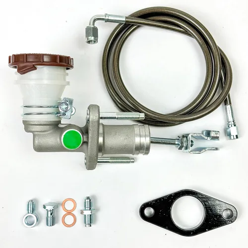 Vista 8 de S2000 (S2K) Kit de cilindro maestro de embrague (CMC) compatible con Honda Civic EK K Swap Línea de embrague de acero inoxidable 1996-2000 (negro)