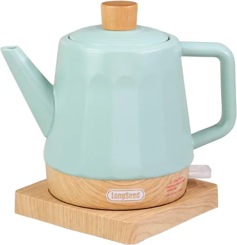 Vista 7 de Hervidor eléctrico de cerámica, caldera de té de apagado automático y olla de caldera de agua caliente para café y té, evita que hierva en seco