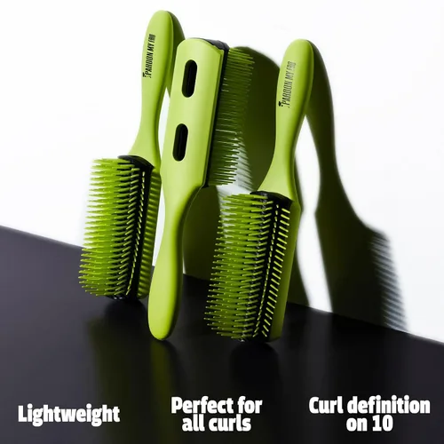 Vista 5 de Pardon My Fro Cepillo desenredante, desenredante sin esfuerzo para cabello húmedo y seco, diseño ligero para todo tipo de cabello rizado