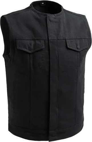 Vista 7 de First Mfg Co - No Limit - Chaleco vaquero de motociclista para hombre