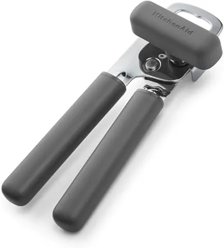 Vista 7 de KitchenAid Abrelatas y abrebotellas multifunción clásico, fácil de usar, rueda de corte de acero inoxidable afilada, asas ergonómicas suaves