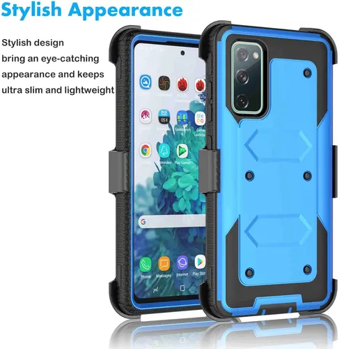 Vista 7 de Njjex Funda para Samsung Galaxy S20 FE 5G, para Samsung S20 Fan Edition con protector de pantalla de vidrio templado [2 unidades], [Nbeck] Funda