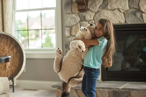 Vista 5 de Wild Republic - Peluche de lobo jumbo, animal gigante de peluche, juguete de peluche, regalos para niños, 30 pulgadas