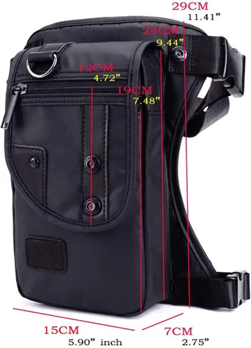 Vista 6 de Fekesu Oxford bolsa de pierna para hombres motocicleta equitación mujeres Fanny Pack al aire libre viaje pesca senderismo ciclismo cadera bolsas