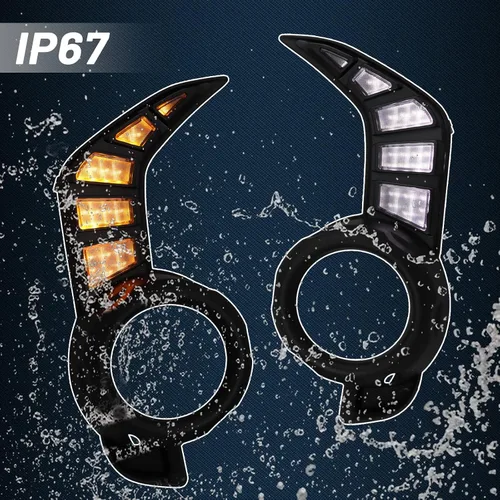 Vista 6 de Switchback - Lámpara LED ámbar blanca para parachoques delantero, antiniebla, diurna, señal de giro LED secuencial, compatible con Toyota 4Runner