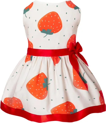 Vista 16 de Laifug Vestido para Perro Cachorro con Estampado Princesa Vestido para Perro Lindo para Fiestas (Rosa, XS)
