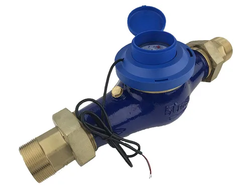 Vista 38 de DAE Medidor de agua caliente sin plomo MJ-75R NTEP, acoplamientos NPT de 3/4", salida de pulso, galón