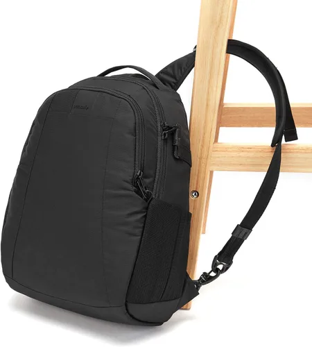 Vista 6 de Pacsafe Metrosafe LS350 - Mochila antirrobo para laptop de 15 litros, Negro, talla única , Pacsafe Metrosafe Ls350 - Mochila de viaje antirrobo