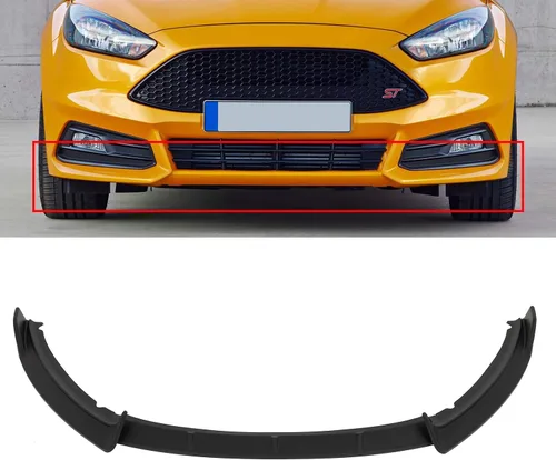 Vista 66 de SCITOO Alerón de borde de parachoques delantero mate negro para Ford Focus ST años 2013-2014 - Spoiler frontal de polipropileno