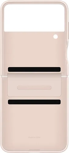 Vista 4 de SAMSUNG Funda protectora de piel para Galaxy Z Flip4, funda protectora de lujo con diseño de estilo delgado, embalaje a granel, color melocotón