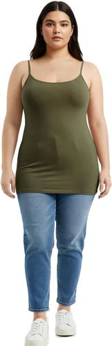 Vista 153 de Emmalise Camisola larga casual básica para mujer, con tirantes ajustables, top en capas