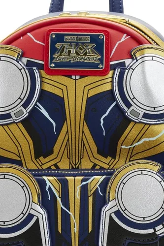 Vista 6 de Loungefly Mini mochila de cosplay de Marvel Thor Love Thunder Multi Marvel Thor Lt Cosplay Mini Mochila