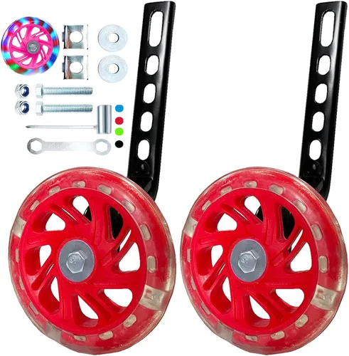 Vista 9 de Ruedas de entrenamiento para bicicleta, rueda de silencio flash compatible con bicicletas de 12 a 20 pulgadas, 1 par