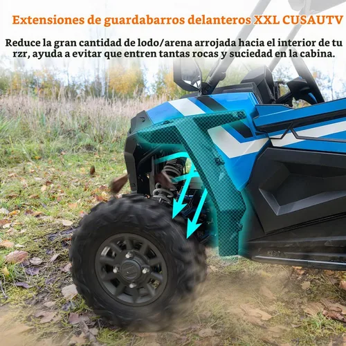 Vista 4 de 2 guardabarros delanteros XXL extendidos para RZR XP 1000 2014-2023