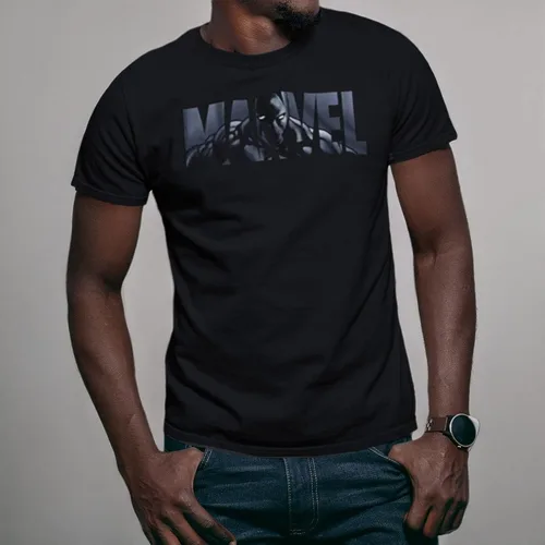 Vista 4 de Marvel Camiseta con logo Black Panther para adultos