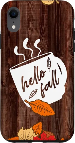 Vista 25 de Hello Fall Mug Maple Leaves Autumn Season Thanksgiving Gift Case for iPhone 17