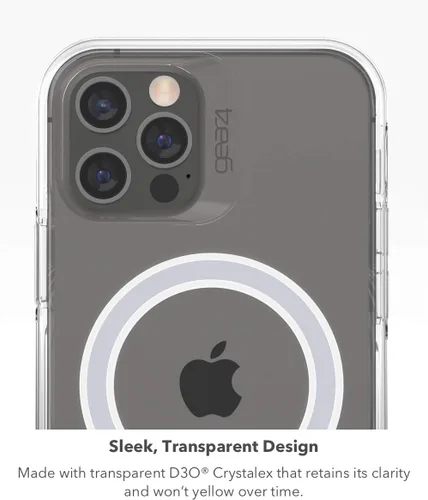 Vista 5 de ZAGG Gear4 Crystal Palace Snap - Funda transparente contra impactos con compatibilidad MagSafe para Apple 12 Pro Max