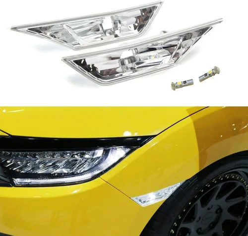 Vista 7 de Luces de posición NSLUMO delanteras de LED para Honda Civic OEM#H02551127N