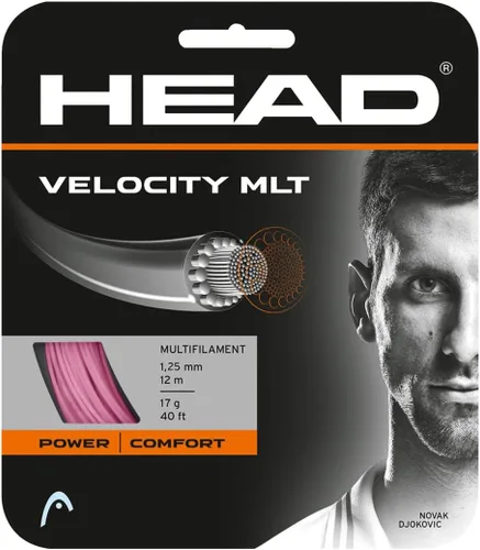Vista 2 de HEAD - Juego de cuerdas para raqueta de tenis Velocity MLT 40' Multifilamento