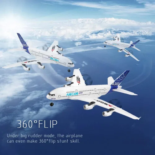 Vista 7 de GoolRC Avión RC, WLtoys XK A120 A380 Modelo de Avión Aircar, Avión de Control Remoto 3CH 2.4G, Aeronave RC EPP de Ala Fija RTF Juguete para Adultos