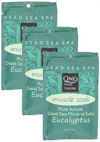 Vista 8 de One With Nature Paquete de sal de baño de eucalipto del Mar Muerto, 2.5 oz